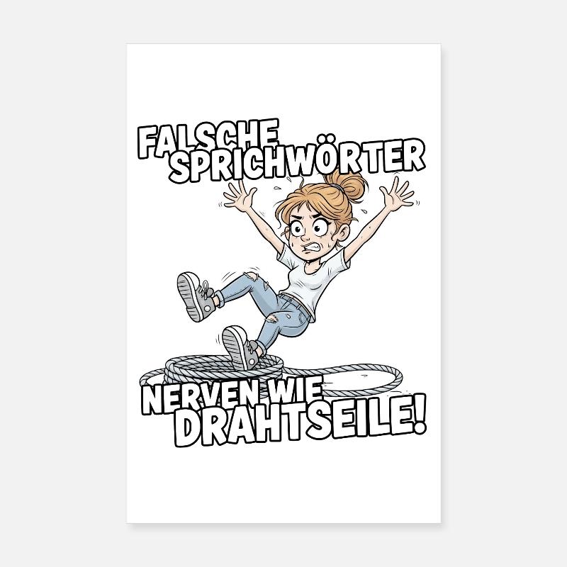 False proverbs are annoying like tightropes Poster 8" x 12" (20x30 cm)