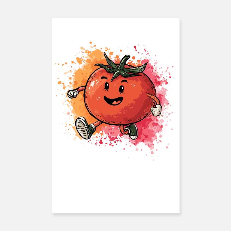 Tomate en sprint Poster 20 x 30 cm