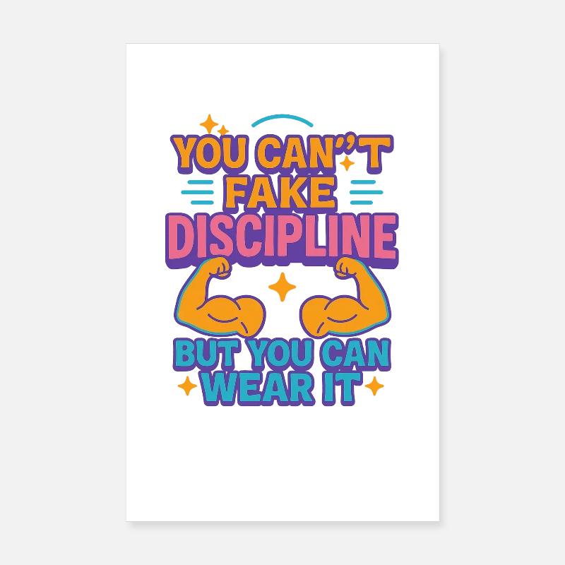 Discipline que vous pouvez porter, forme motivationnelle Poster 20 x 30 cm