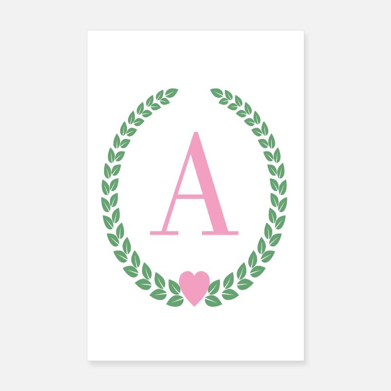 Letter A monogram Poster 8" x 12" (20x30 cm)