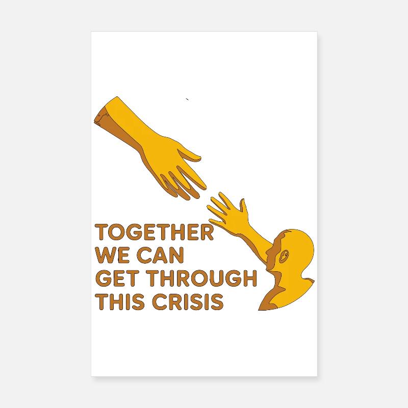 Ensemble, nous surmontons cette crise Poster 20 x 30 cm