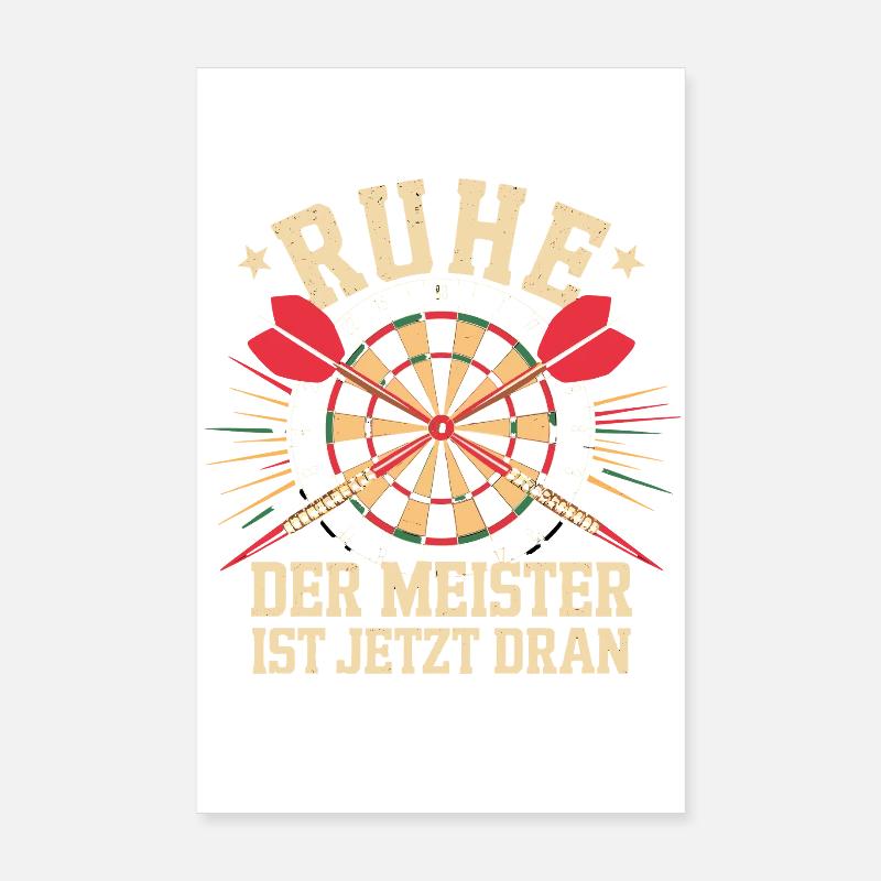 Rest The Champion's Turn Now Dartboard Poster 8" x 12" (20x30 cm)