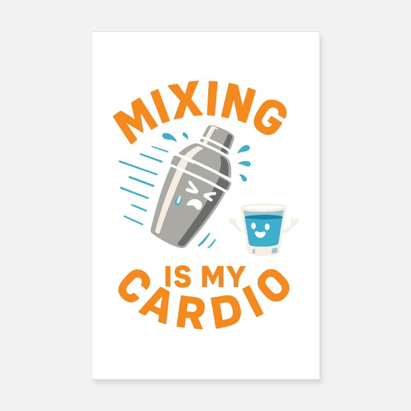 Shaker Stuck Beginner Mixologist Poster 8" x 12" (20x30 cm)