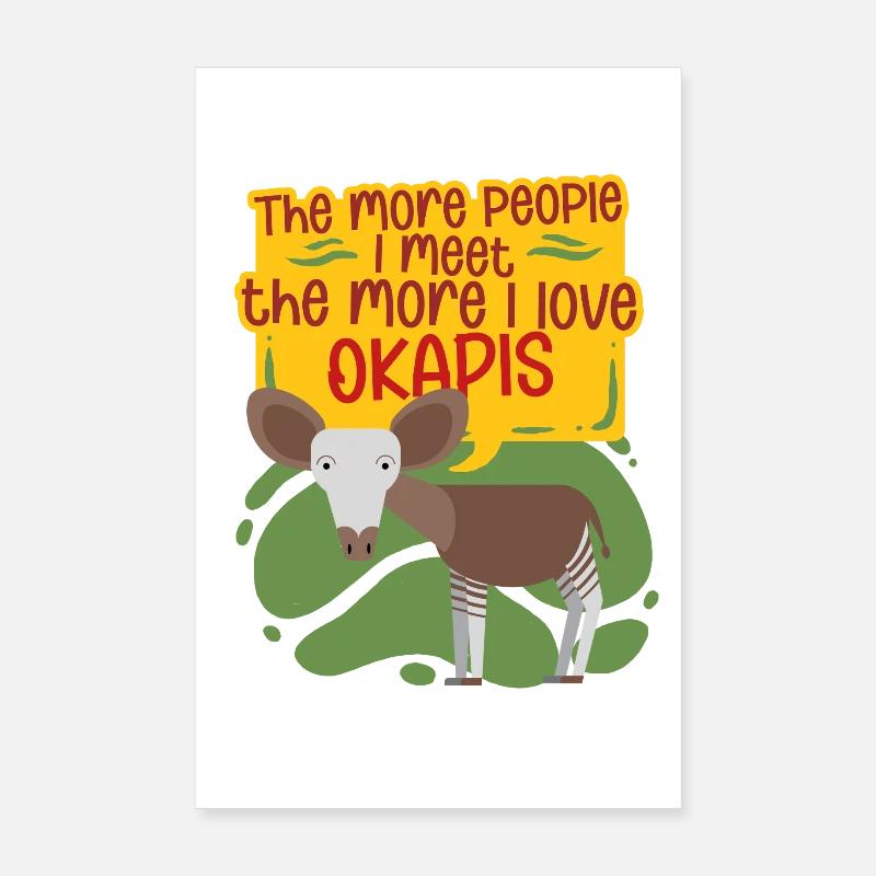 Okapi Tier Poster 20x30 cm