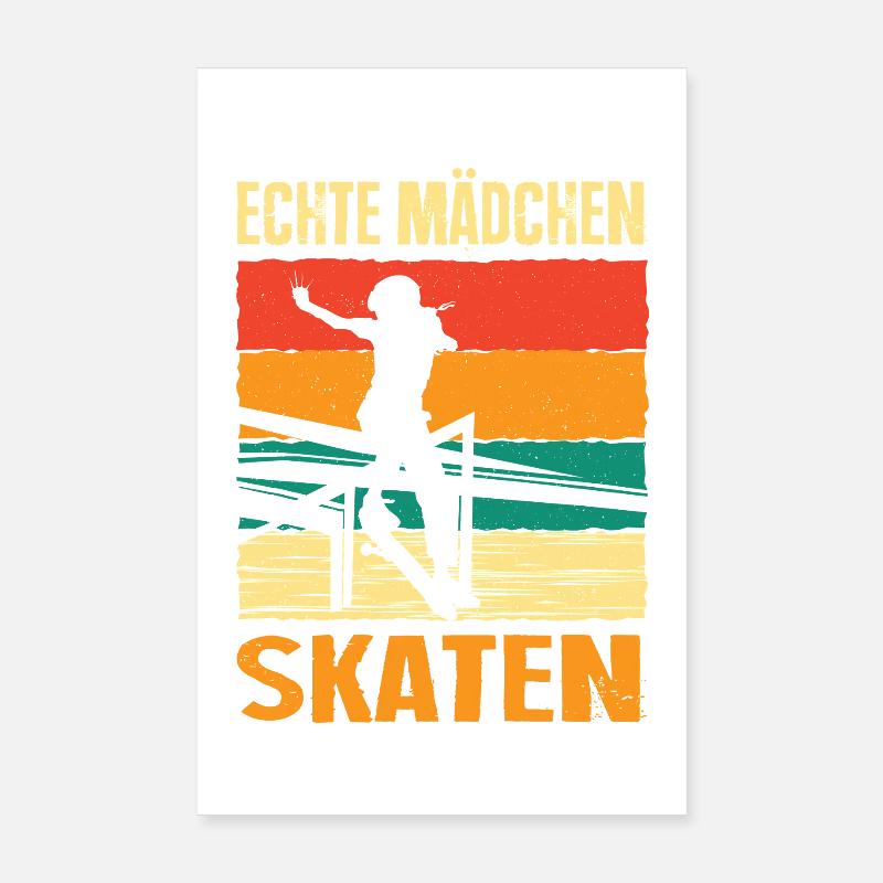 Cadeaux pour skateboardeurs de skateboard Poster 20 x 30 cm
