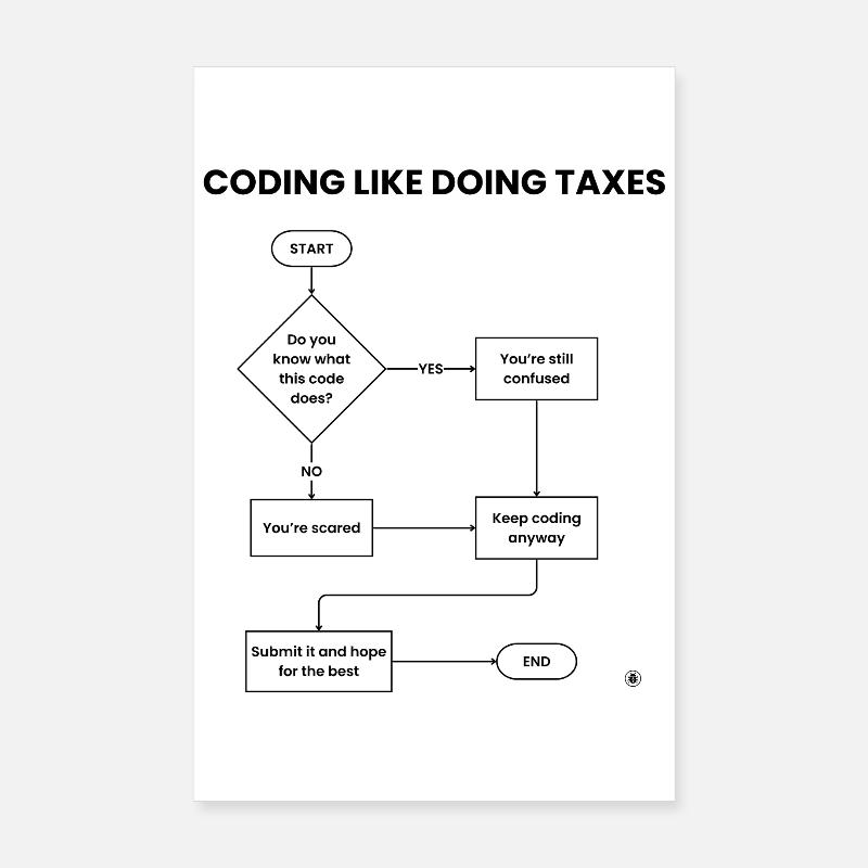 Coder comme faire des impôts - Soumettre un don d’espoir Poster 20 x 30 cm