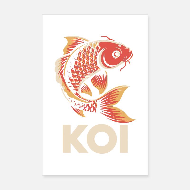 Koi Carp Fish Poster 8" x 12" (20x30 cm)