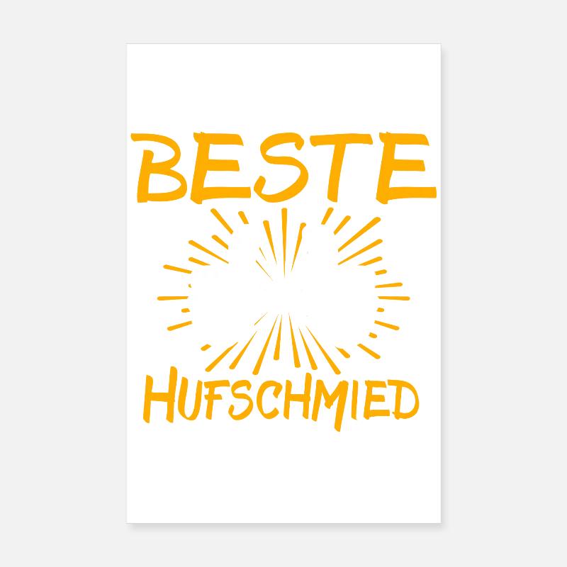 Hufschmied Geschenkidee - Poster 20x30 cm - Weiß