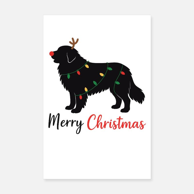Grands Pyrénées Animaux d’hiver de Noël Chiens Poster 20 x 30 cm