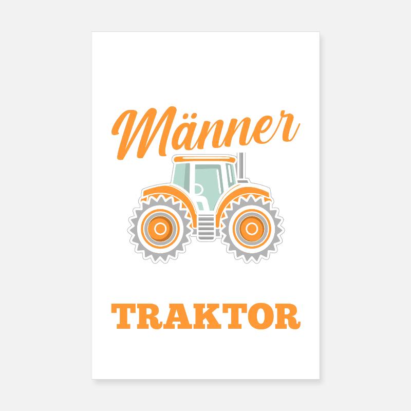 Tractor Farmer Farmer Tractor Driver Tractor Poster 8" x 12" (20x30 cm)