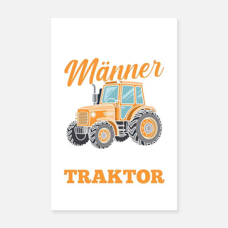 Tractor Farmer Farmer Tractor Driver Tractor Poster 8" x 12" (20x30 cm)