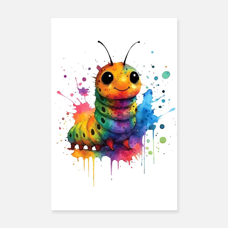 Papillon chenille Poster 20 x 30 cm