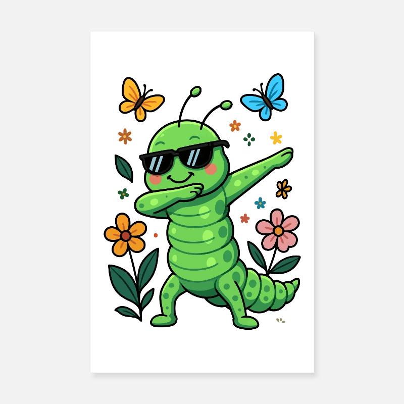 Papillon chenille Poster 20 x 30 cm