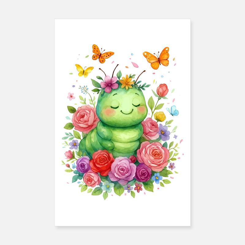 Papillon chenille Poster 20 x 30 cm
