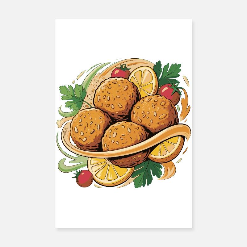 Croquettes croustillantes avec une note d’agrumes Poster 20 x 30 cm