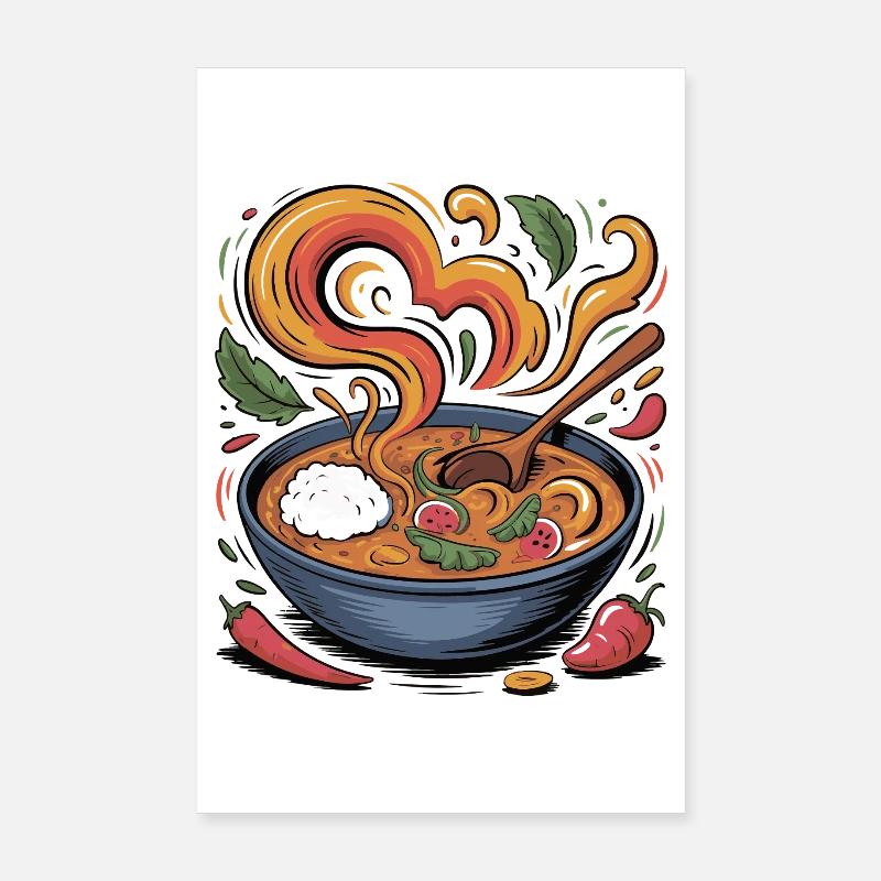 Ramen Heart Magic with Vegetable Scent Poster 8" x 12" (20x30 cm)