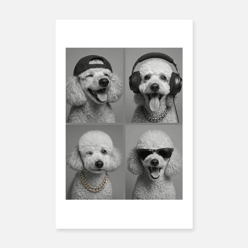 Caniche Poster 20 x 30 cm