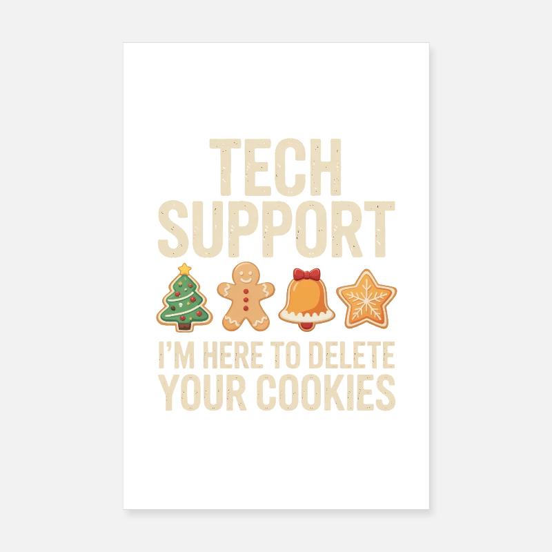 Badge Cookies Support Technique Poster 20 x 30 cm