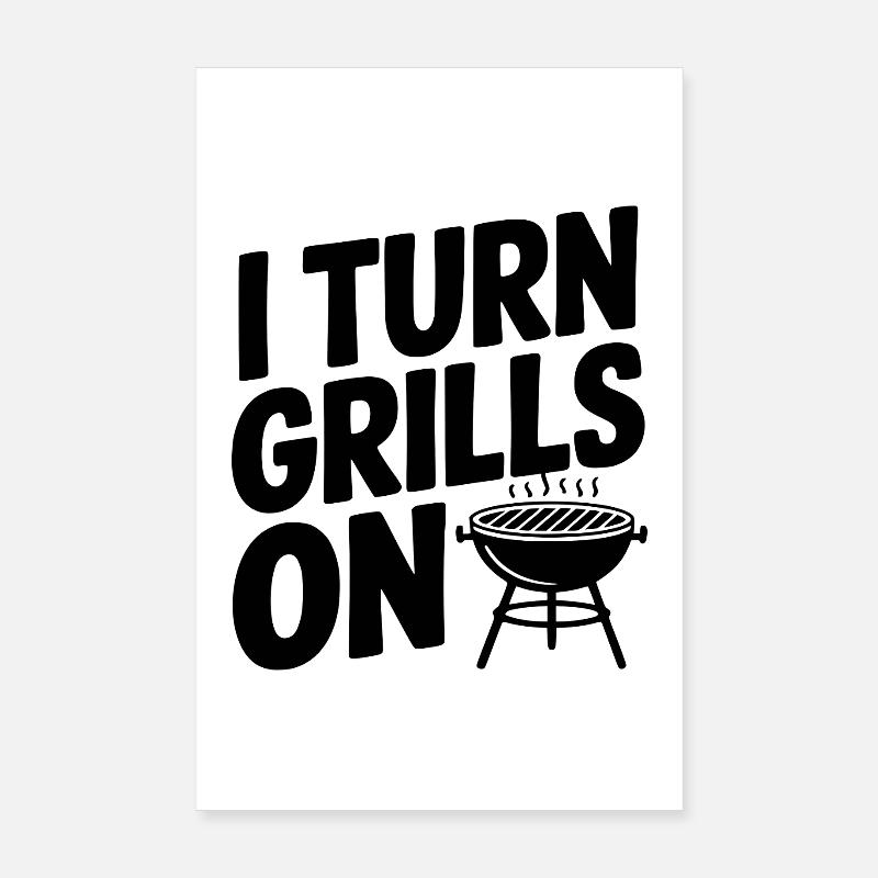 Ich schalte den Grill ein Poster 20x30 cm