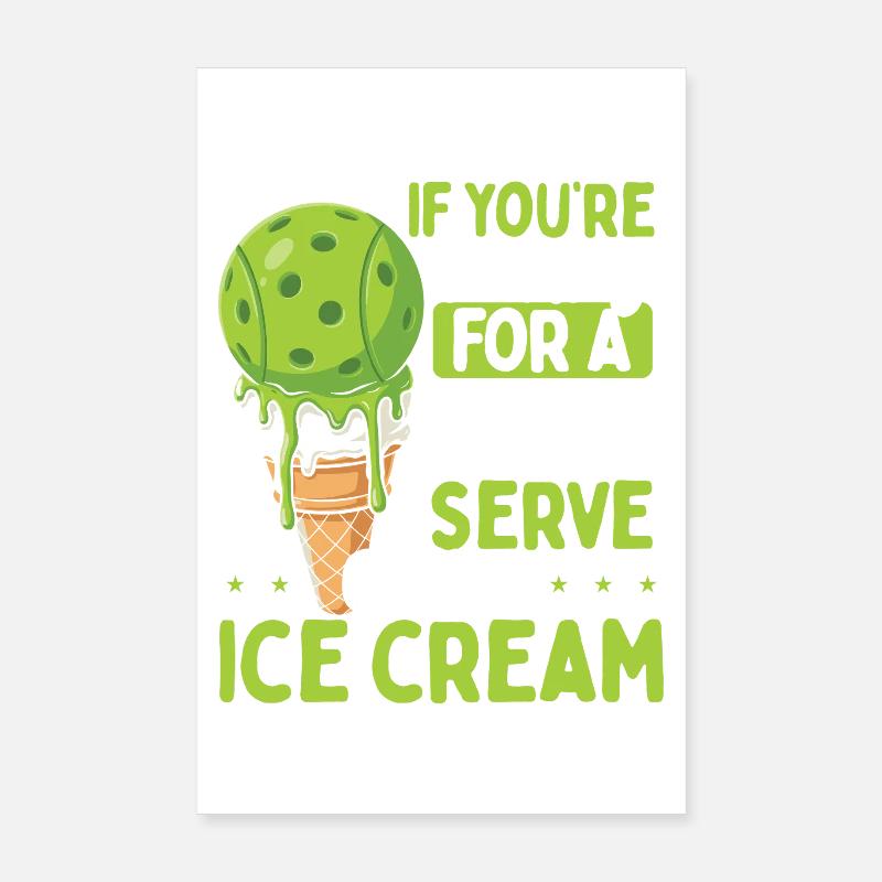 Jeu de mots à glace soft cream Poster 20 x 30 cm