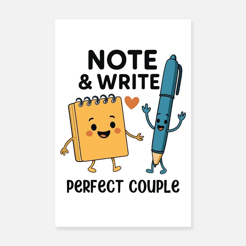 Note & Write Perfect Couple Fun Design Poster 20x30 cm
