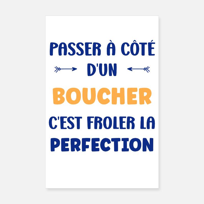 Passer à côté d’un boucher Poster 20 x 30 cm