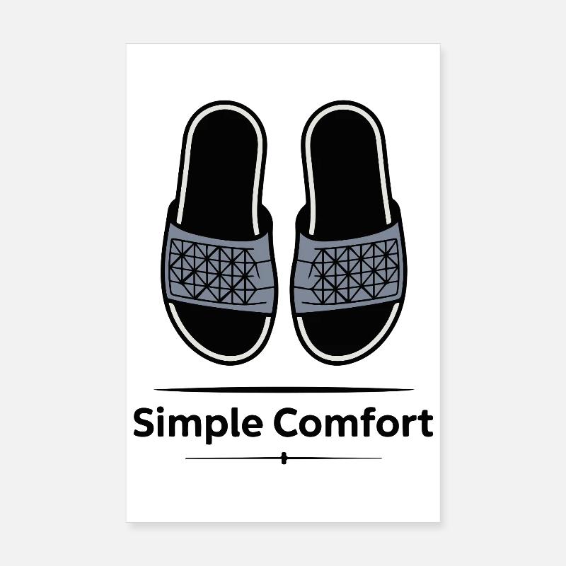 Sandales à sangles géométriques Confort Simple Poster 20 x 30 cm