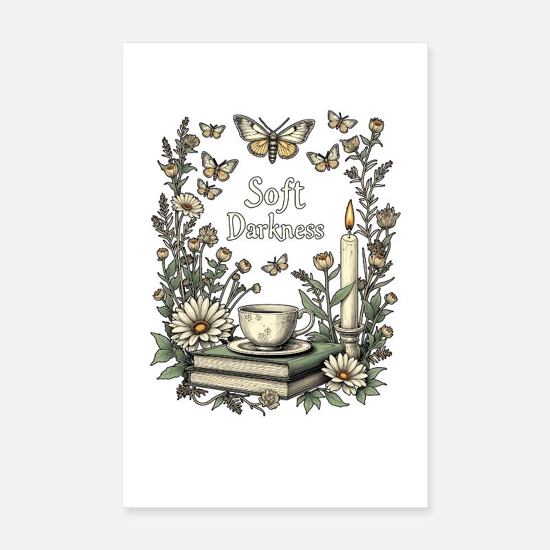 Soft Darkness Dark Cottagecore Witches Tee Poster 20 x 30 cm