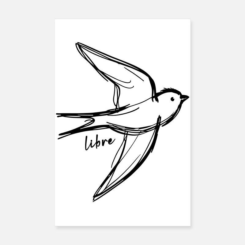 Oiseau libre Poster 20 x 30 cm