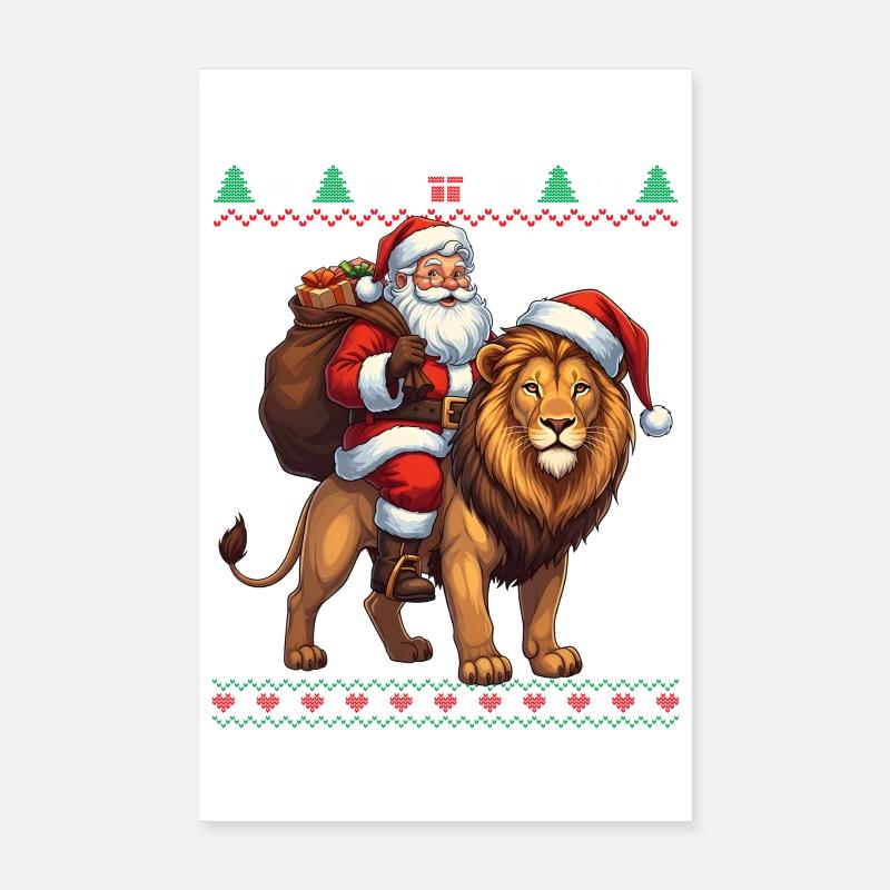Pull de Noël Moche Amusant Père Noël Poster 20 x 30 cm