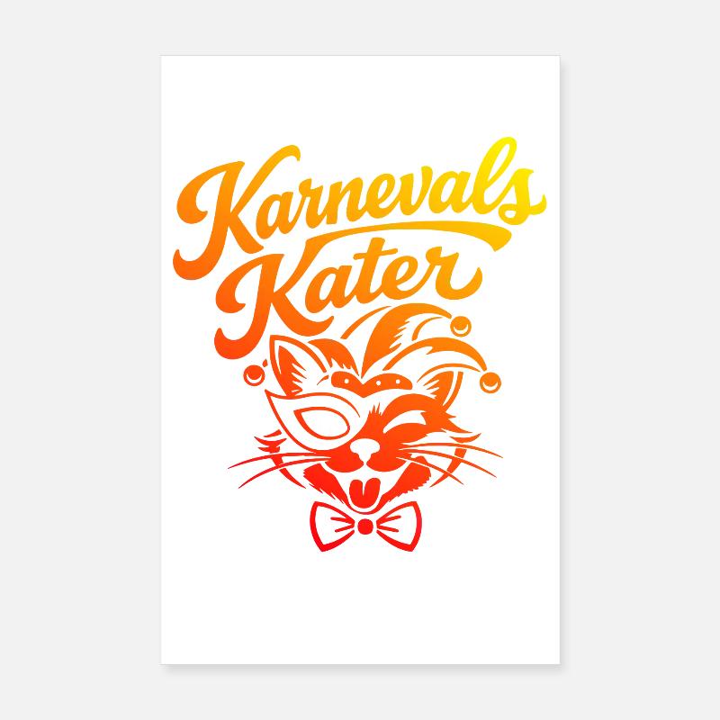 Carnival Cat Carnival Costume Poster 8" x 12" (20x30 cm)