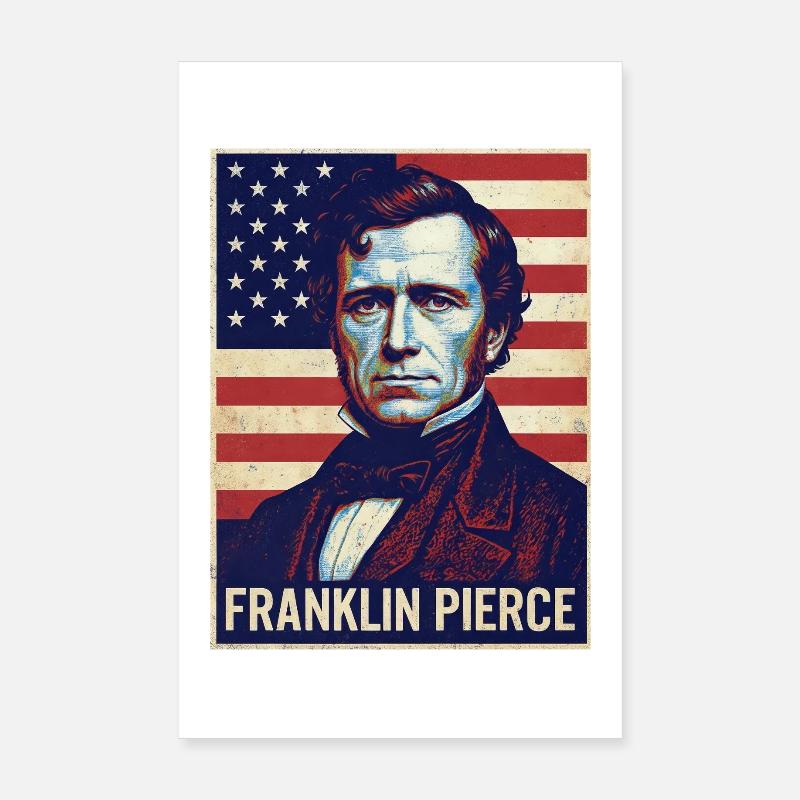 Affiche vintage de Franklin Pierce Poster 20 x 30 cm