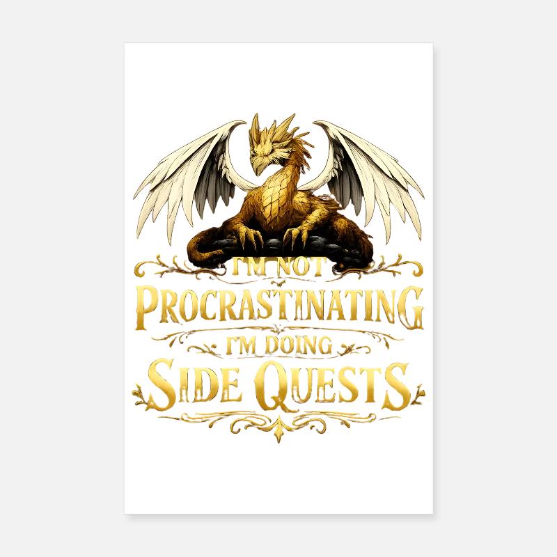 Ich Prokrastiniere Nicht Ich Mache Side Quests Poster 20x30 cm