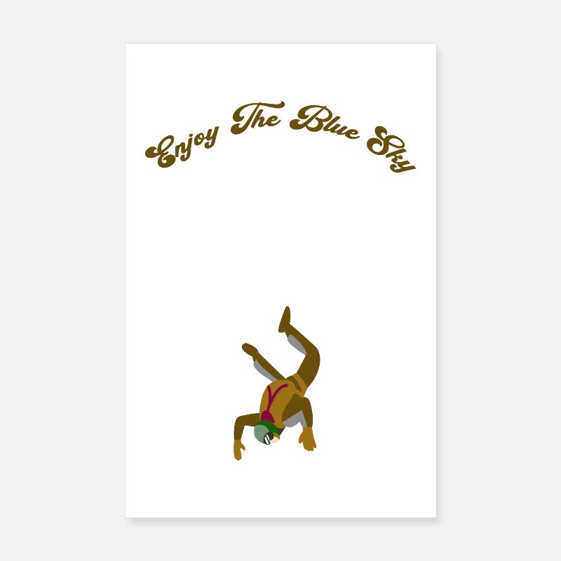 Profitez du ciel bleu Poster 20 x 30 cm