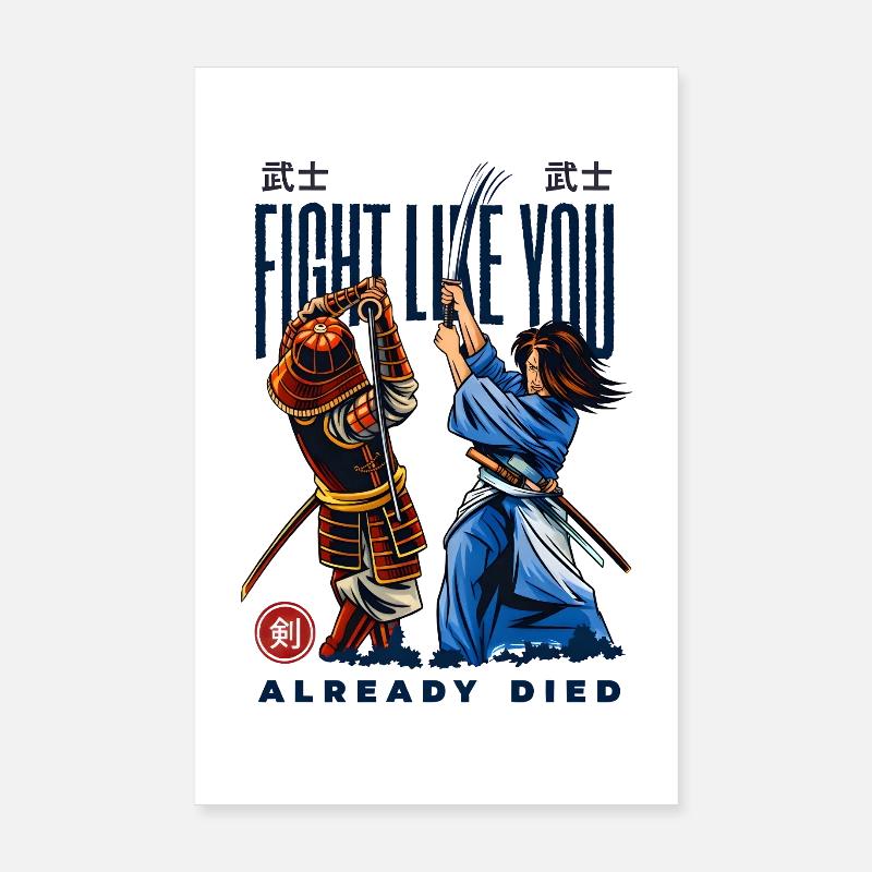 Duel de samouraïs comme si tu étais déjà mort Poster 20 x 30 cm