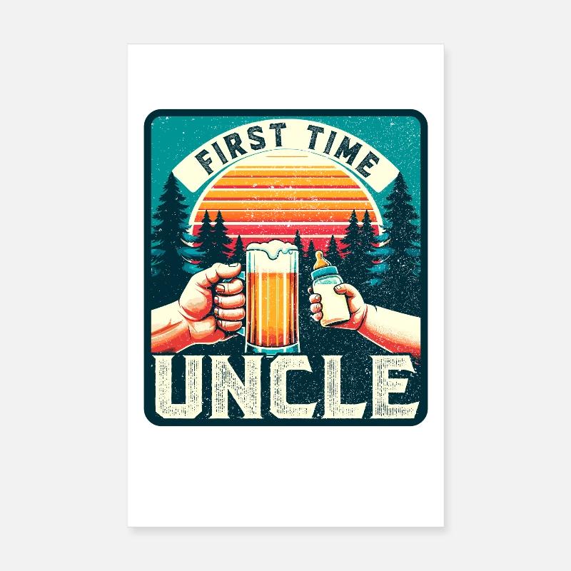 Uncle-to-be, future Uncle for the first time Poster 8" x 12" (20x30 cm)