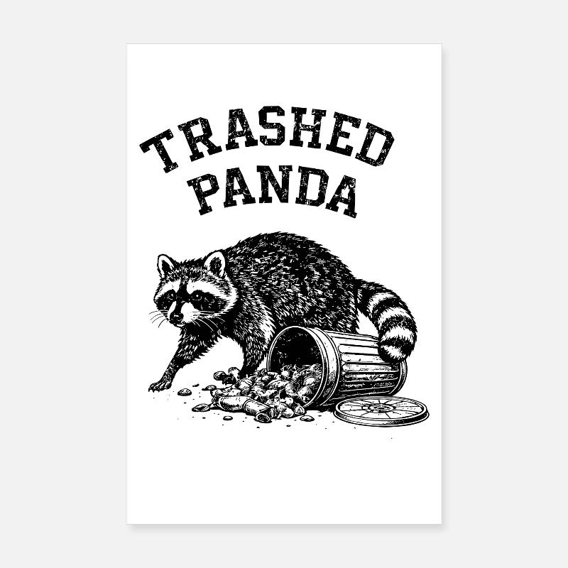 Trashed Panda Poster 20x30 cm