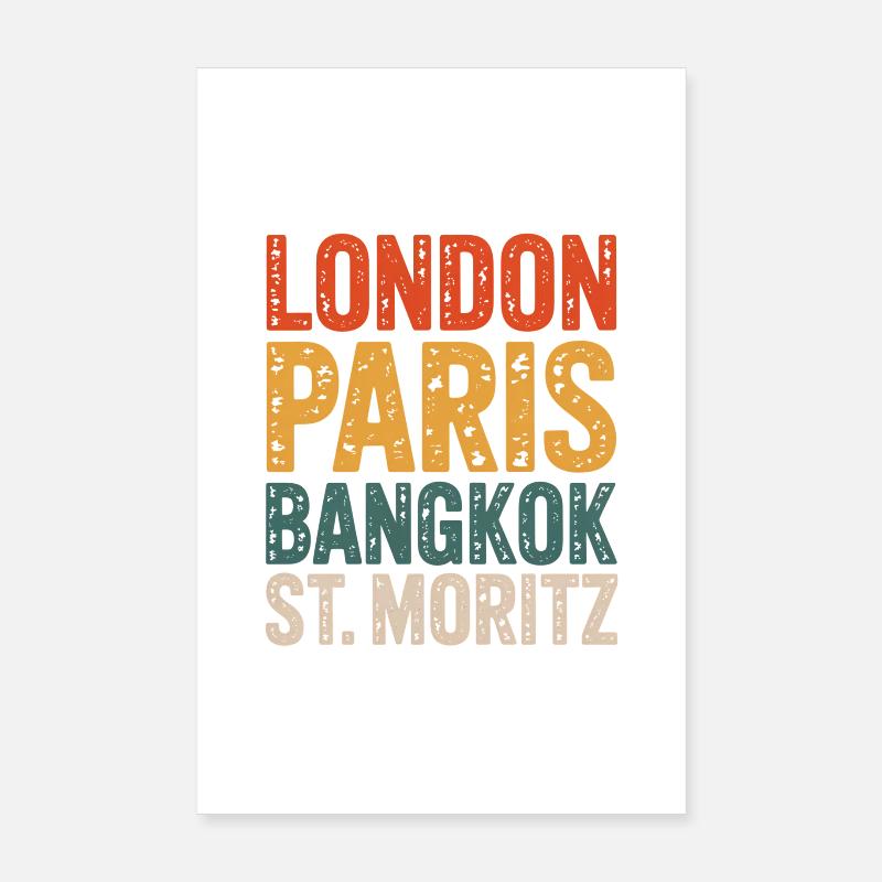 St. Moritz Schweizer Graubünden Poster 20x30 cm