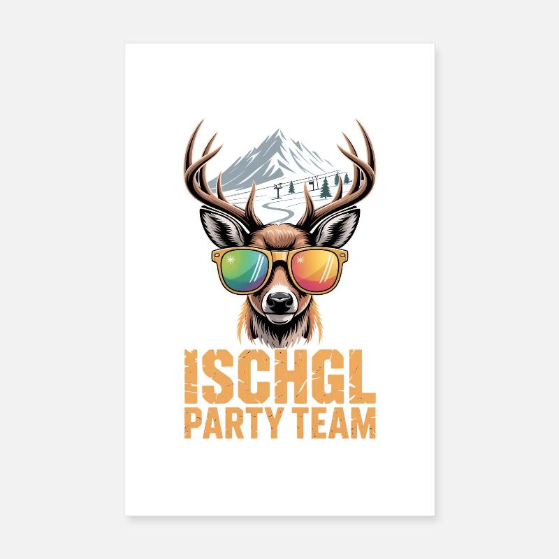 Ischgl Party Team Après Ski Poster 8" x 12" (20x30 cm)