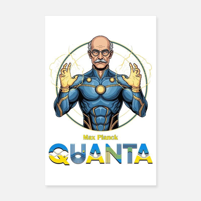 Quanta-Planck-Superheld Poster 20x30 cm