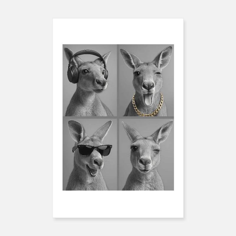 Kangourou Poster 20 x 30 cm