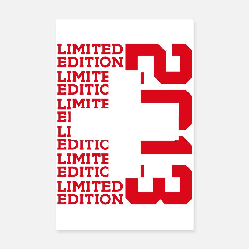 LIMITED EDITION 2013 SCHWEIZ 13. GEBURTSTAG Poster 20x30 cm