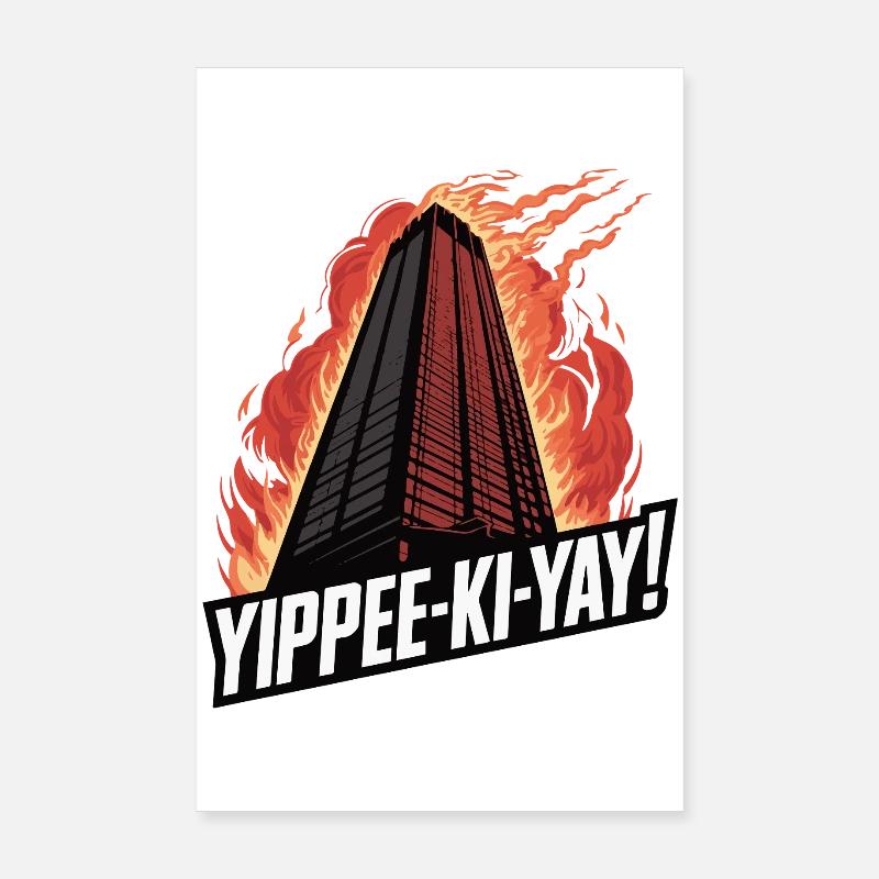 Fiery Skyscraper Boom Poster 8" x 12" (20x30 cm)