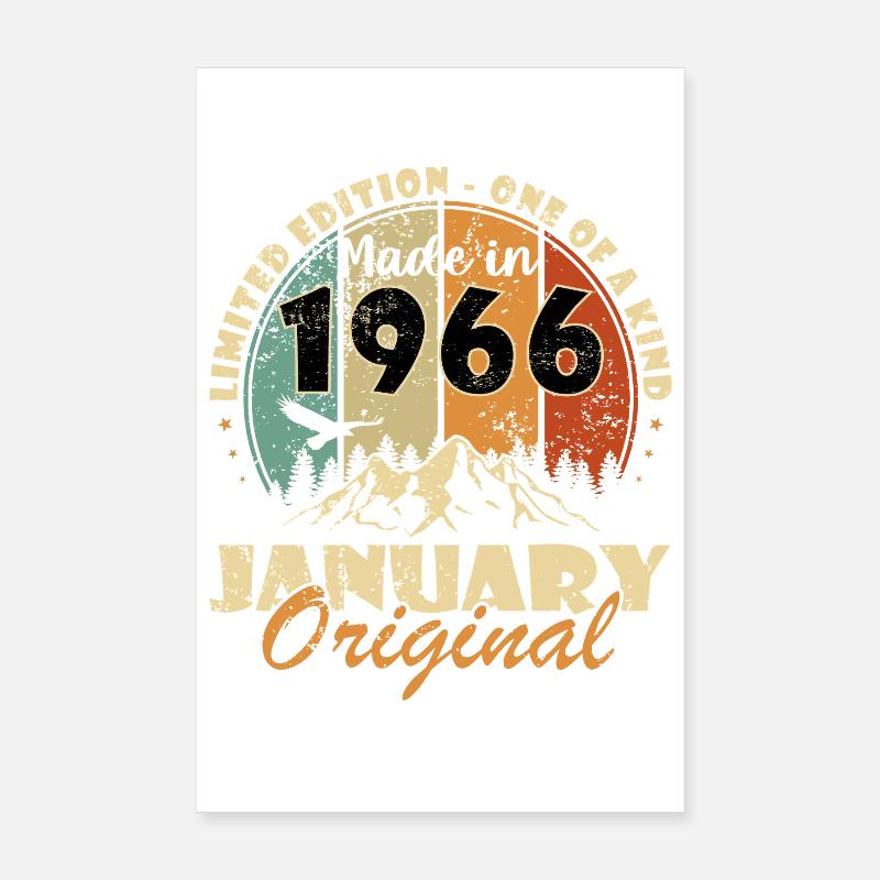 Janvier 1966 Original Poster 20 x 30 cm