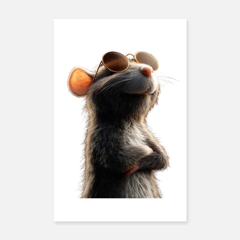 Rat Cute Mouse Rodents Dwarf Mouse Rats Mice Poster 8" x 12" (20x30 cm)