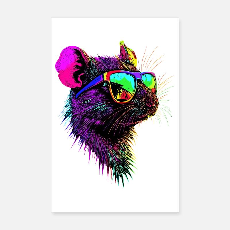 Rat Cute Mouse Rodents Dwarf Mouse Rats Mice Poster 8" x 12" (20x30 cm)