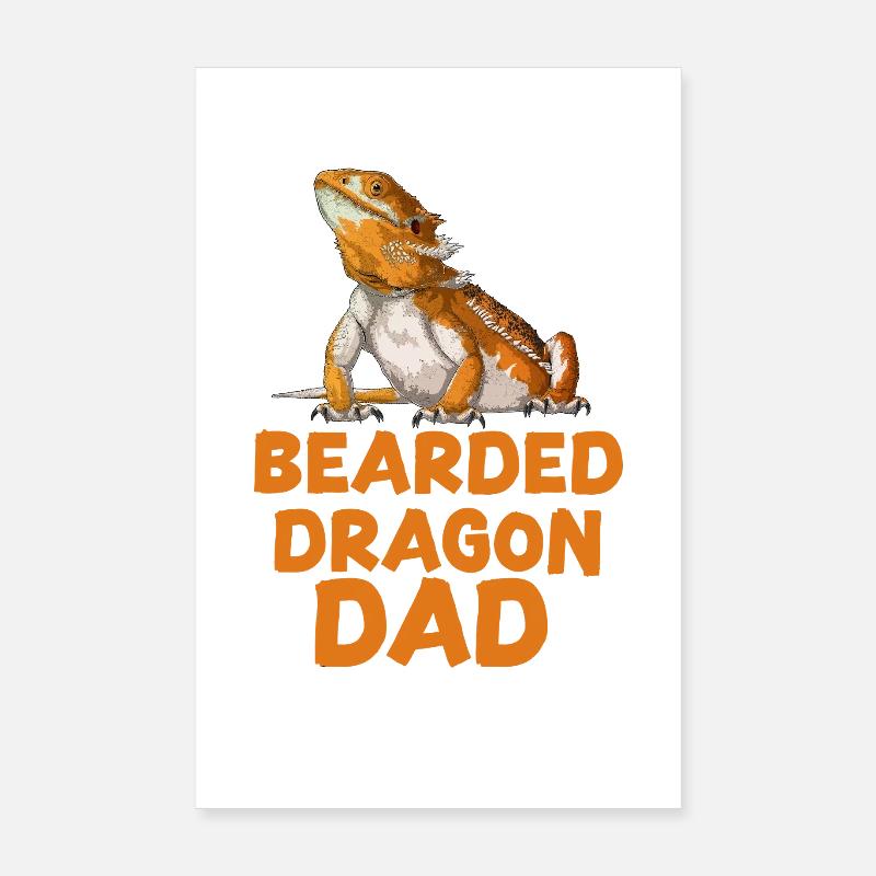 Papa Dragon Barbu Poster 20 x 30 cm