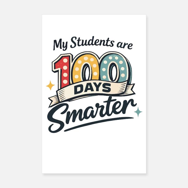 Mes élèves : 100 jours plus intelligents Poster 20 x 30 cm