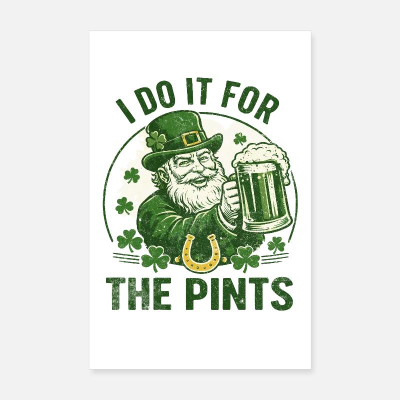 Leprechaun Pints Feier Poster 20x30 cm