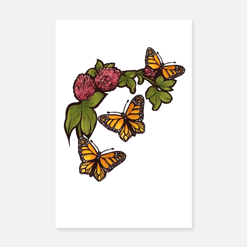 Jardin des Fleurs du Monarque Poster 20 x 30 cm